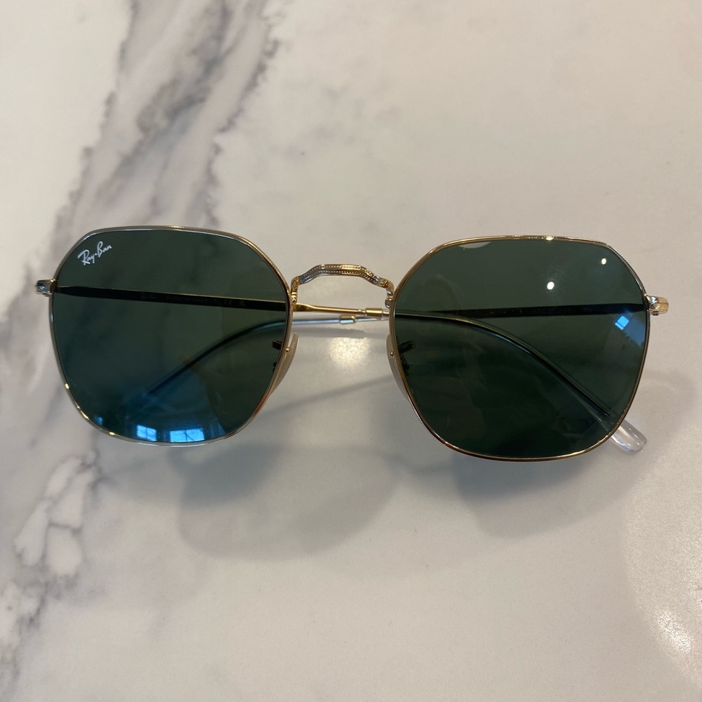 Ray Ban Hexagonal Flat Green Lenses
